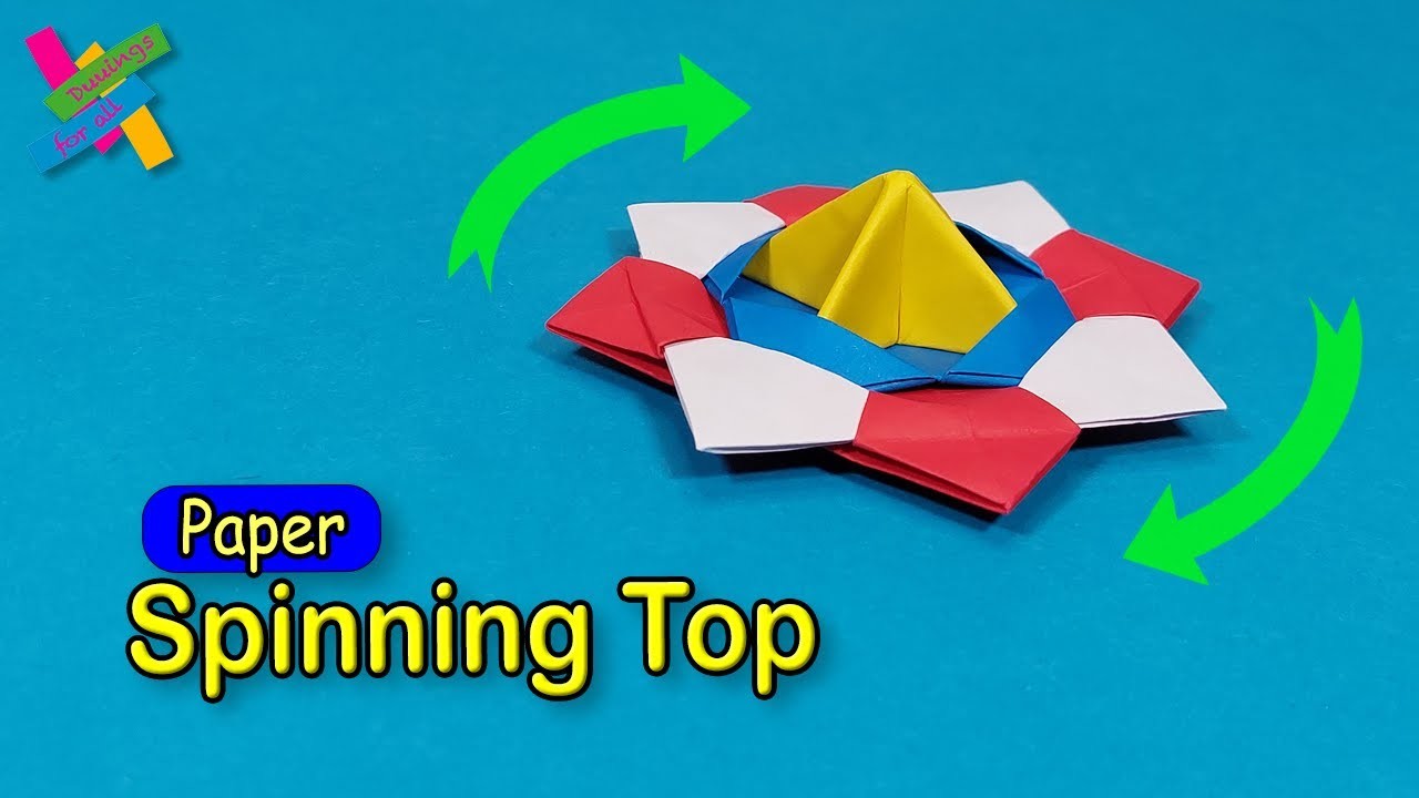 Paper SPINNING TOP | Moving toy | DIY | How to make paper spinner easy | Fold tutorial