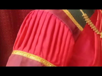 Pleated sleeves cutting and stitching video|tutorial video|pleated sleeves
