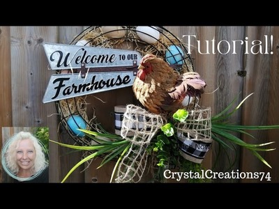 Spring farmhouse wreath tutorial!