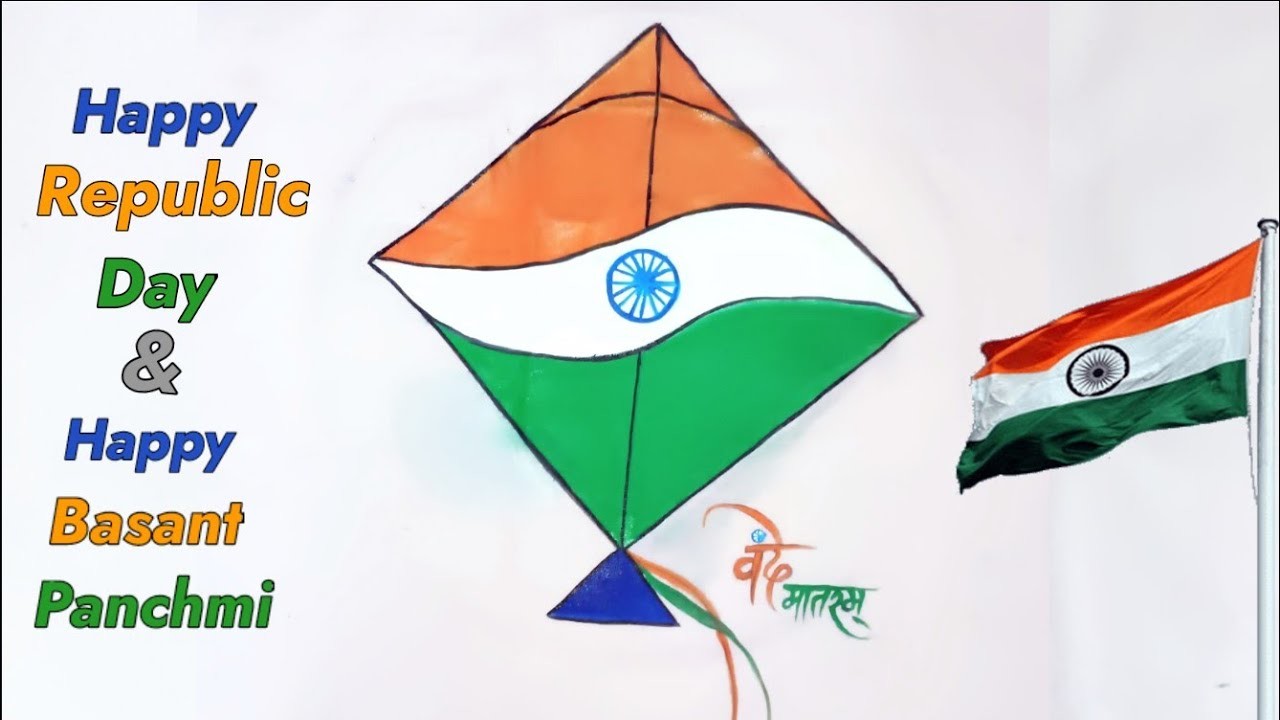 Tiranga???????? Kite Painting Design|| Fabric Painting Tutorial|| Republic Day & Basant Panchami Painting