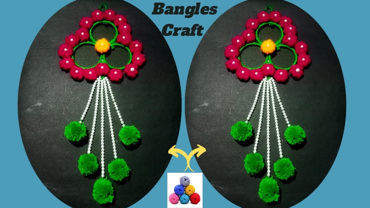 Woolen Wall Hanging Craft Ideas | Bangles Craft Ideas | Best Out Of Waste | Wall Decor | DIY Craft