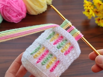 Wow!!! how to make eye catching crochet ✔ Super easy Very useful crochet decorative basket making. ????