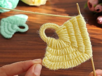 Wow!.very easy ‼️beautiful tunisian knitting  handbag,how to make easy tunisian knitting keychain