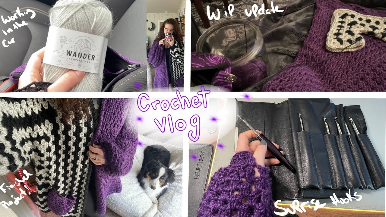 A weekend in February where we make a new cardigan! ???? Crochet Vlog