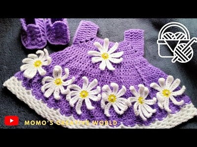 Beautiful Crochet Baby Frock Tutorial ll Crochet Baby Dress pattern for Beginners ll