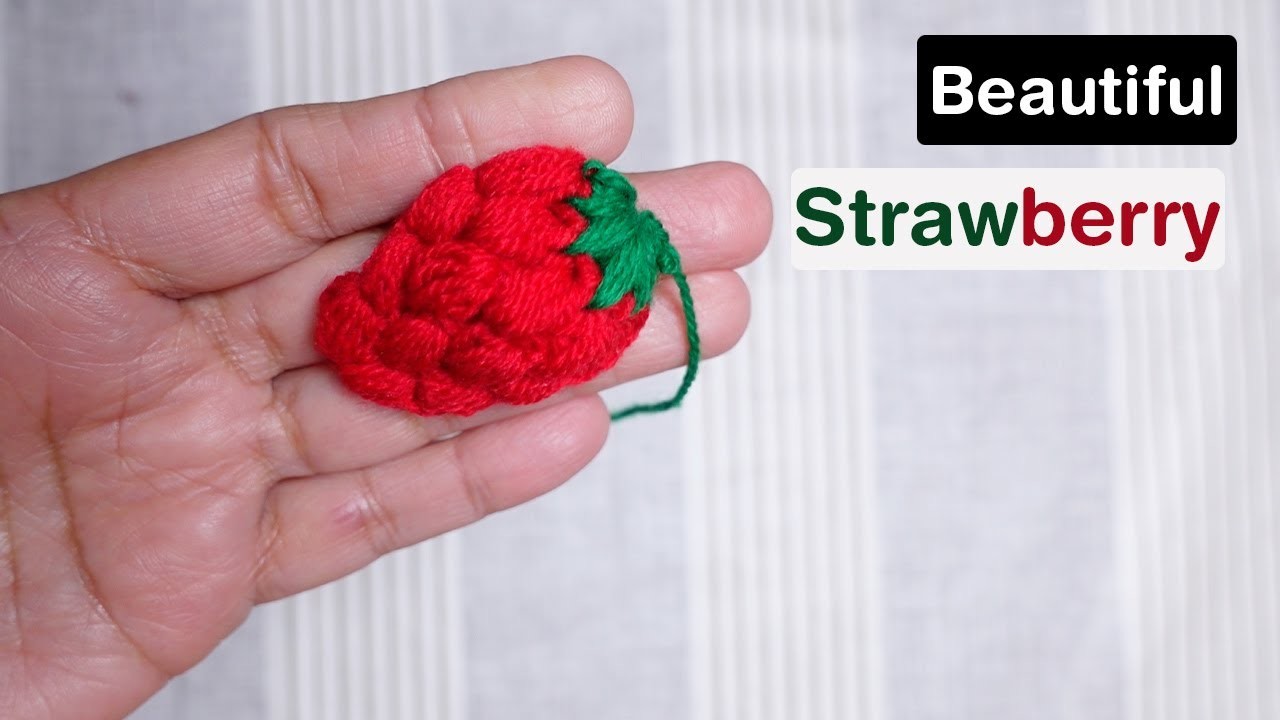 Beautiful Easy Crochet Strawberry for Beginners