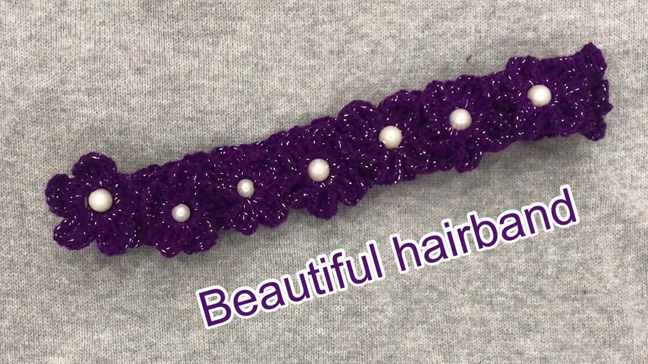 ????beautiful flower headband |how to make crochet headband |learn crochet pattern |