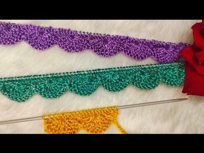 Beautiful Knitting Border For Ladies Cardigan