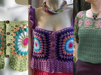 Beautiful Stylish fancy crochet knitting crochet blouses ideas 2023 || Expression Crochet Art