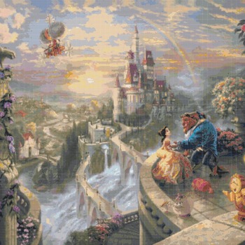 Beauty and the beast inspirated to K1nk@de Cross Stitch Pattern Pdf 496 * 310 stitches CH192