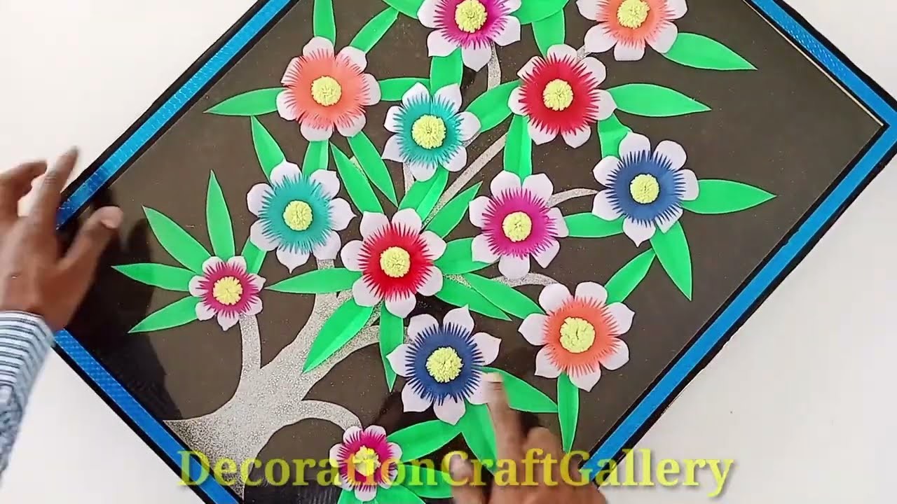 Best paper craft wall hanging | Paper flowers |Paper wall decoration | Paper wall mate | Home decor