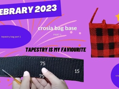 Crochet Bag  Base Tutorial  Part 1.crochet  tepasry bag tutorial. tepastry is my faviourite