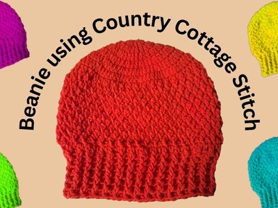 Crochet Beanie using Country Cottage Stitch | Crochet Cap | Hat | Crochet Tutorial | Club Crafteria