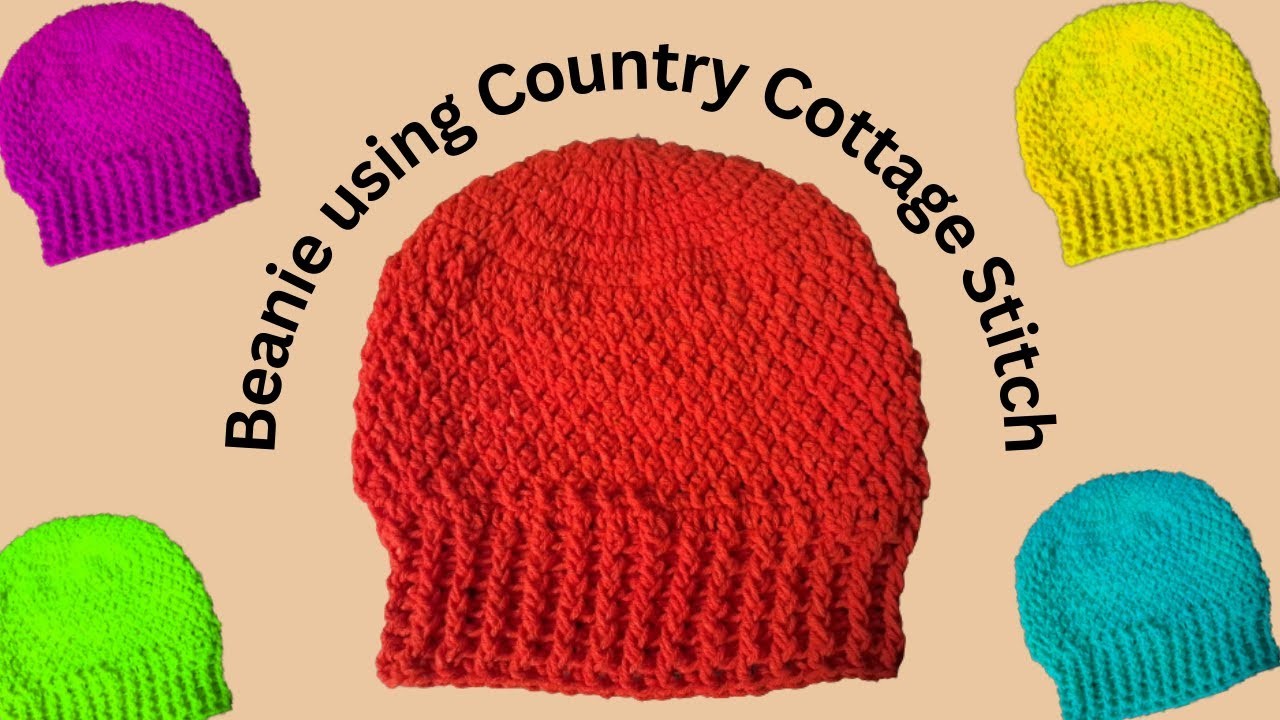 Crochet Beanie using Country Cottage Stitch | Crochet Cap | Hat | Crochet Tutorial | Club Crafteria