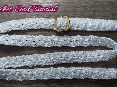 Crochet Cord tutorial || Tali Rajut motif kerang
