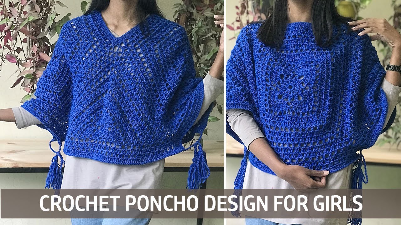 CROCHET PONCHO DESIGN FOR GIRLS | 2 STYLE SWEATER