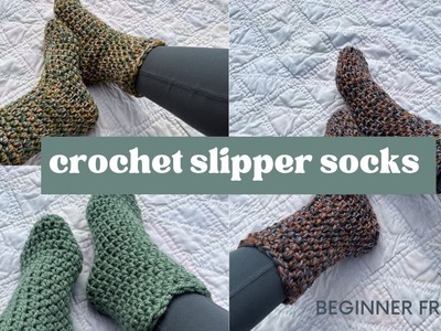CROCHET Slipper Socks | Fun, Quick, BEGINNER Friendly