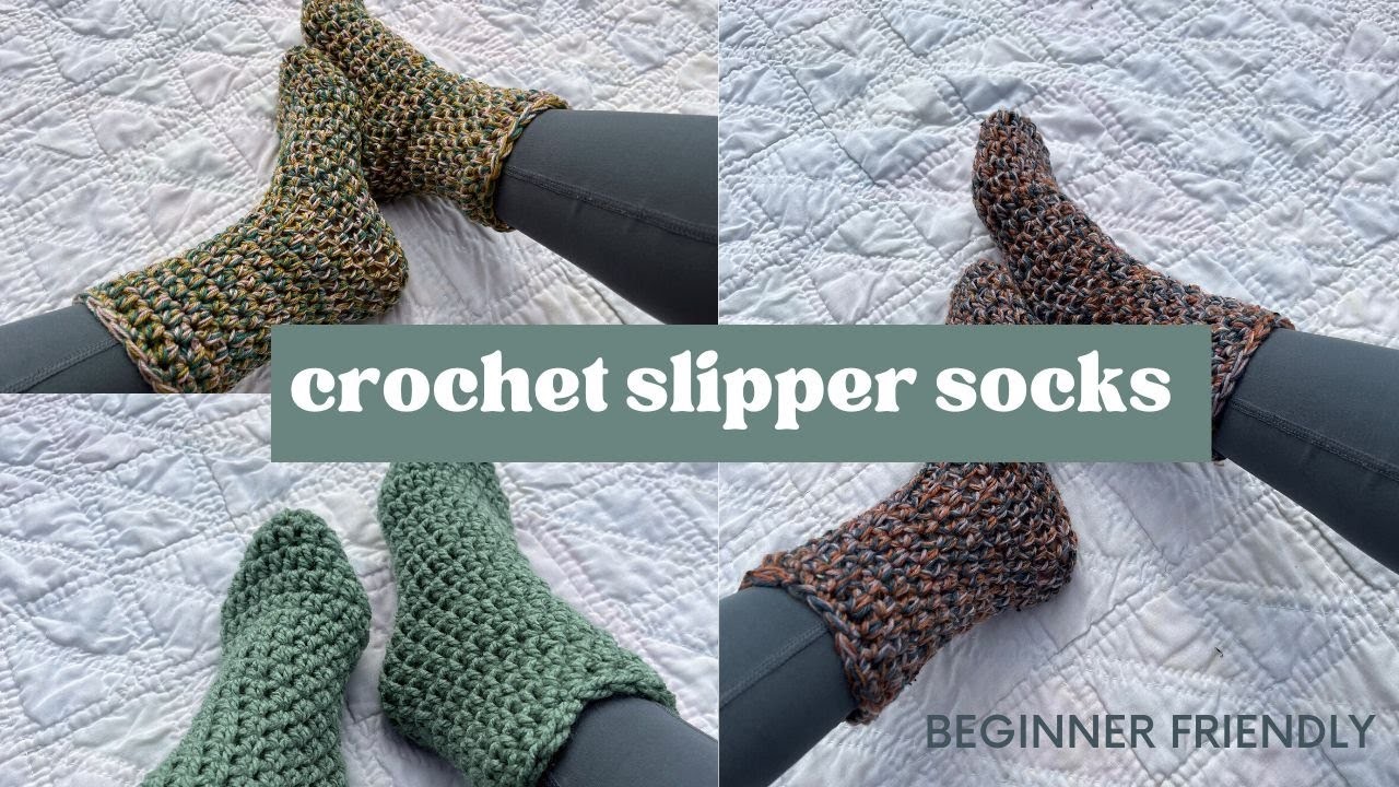 CROCHET Slipper Socks | Fun, Quick, BEGINNER Friendly