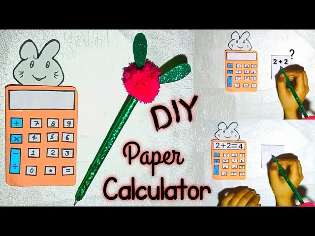 DIY Paper Calculator. Handmade Paper Calculator With Pen.For School Project. Soni Craft