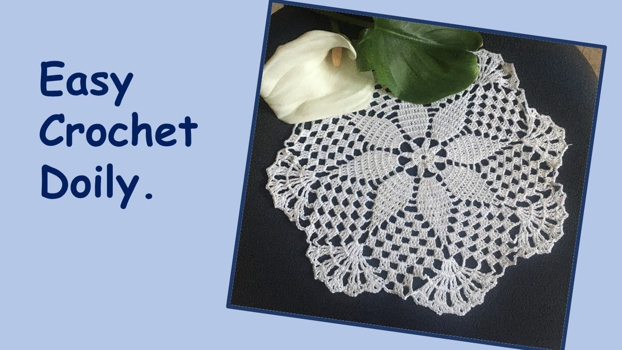 Easy Crochet Doily. 32cm diameter
