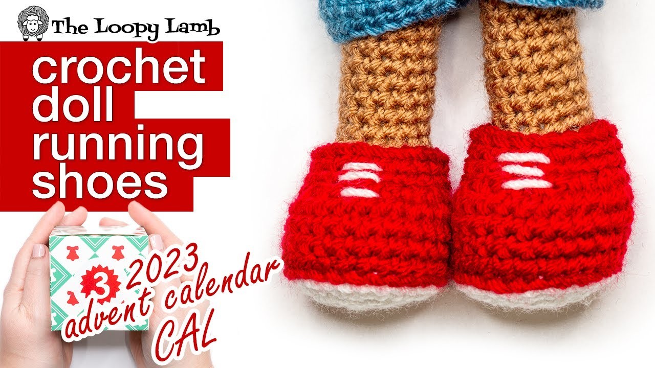 Easy Crochet Doll Shoes Tutorial - 2023 Amigurumi Advent Calendar CAL Week 5