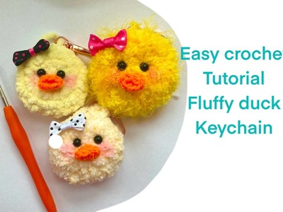 Easy crochet duck keychain tutorial for beginners