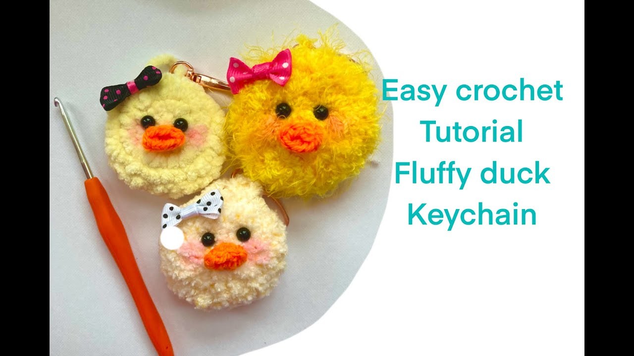 Easy crochet duck keychain tutorial for beginners