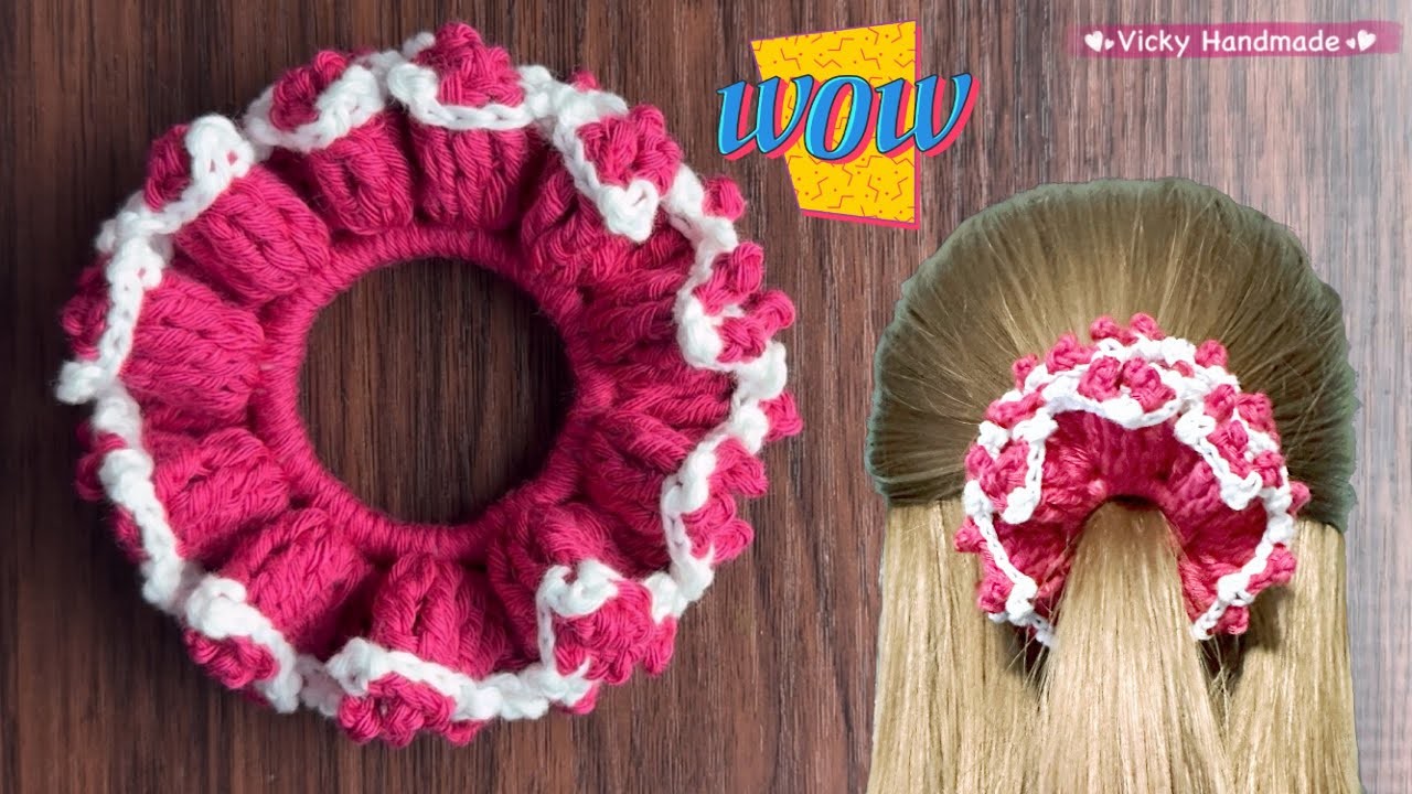 Easy for Beginners ‼️Crochet Scrunchies .You Can Crochet and Sell  It