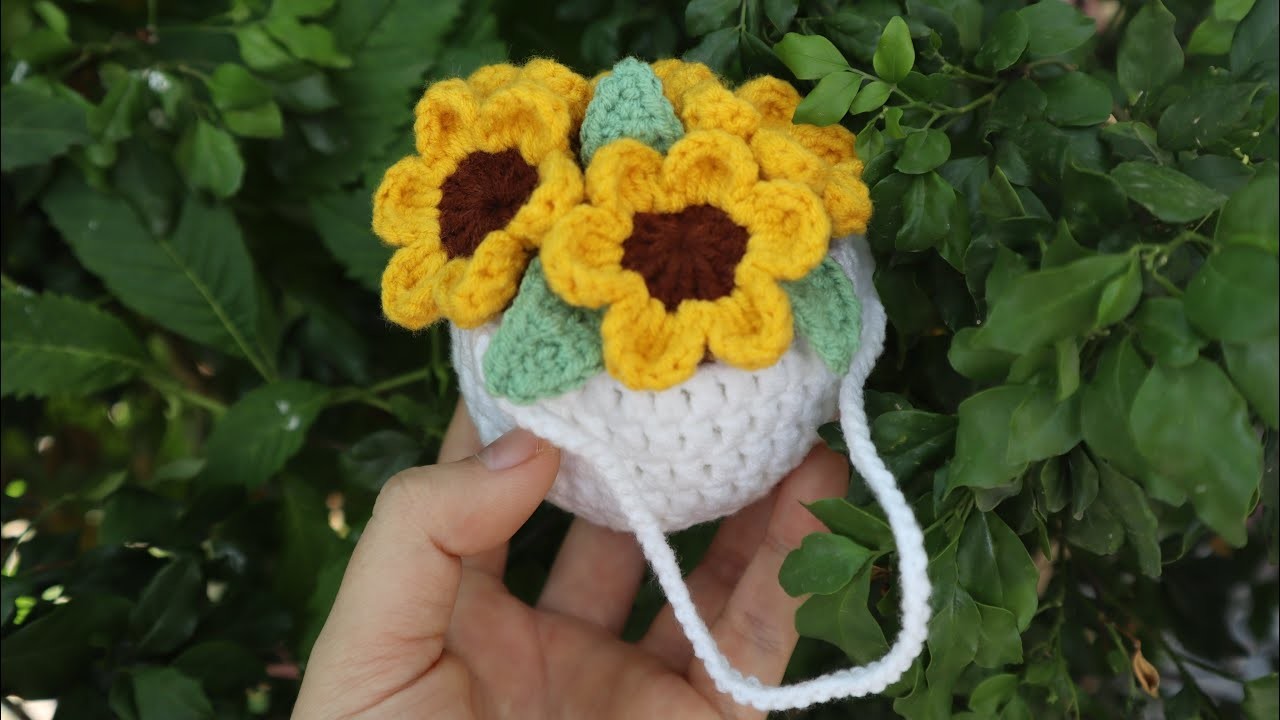 Ep.34 Final Part.2Crochet Flower ???? Basket ????.Tutorials. Easy for beginners