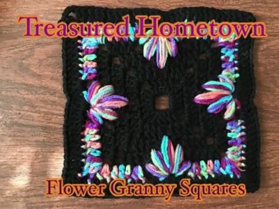 Flower Puff Motif Granny Square Tutorial