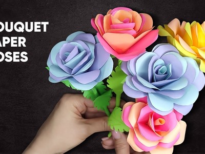 Handmade Paper Roses Bouquet - Paper and Glue