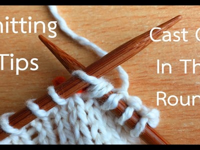 How to cast on in the round.  Easy cast on with Circular knitting.  Knit with circular needles.