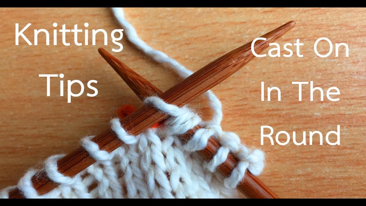 How to cast on in the round.  Easy cast on with Circular knitting.  Knit with circular needles.