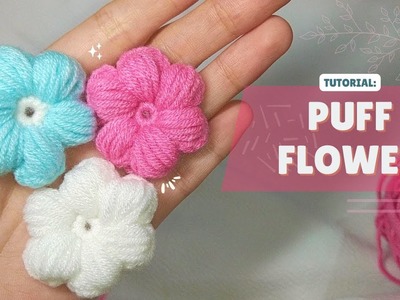 How to crochet a puff stitch flower | Tutorial for beginners