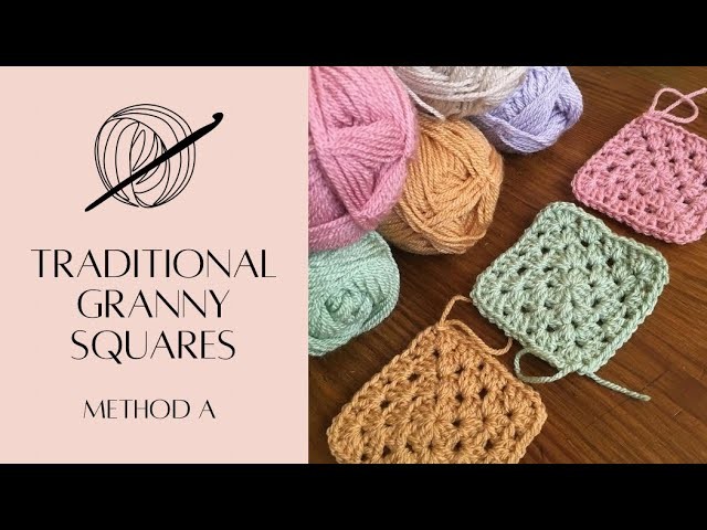 How to Crochet a Traditional Granny Square: Method A with chains