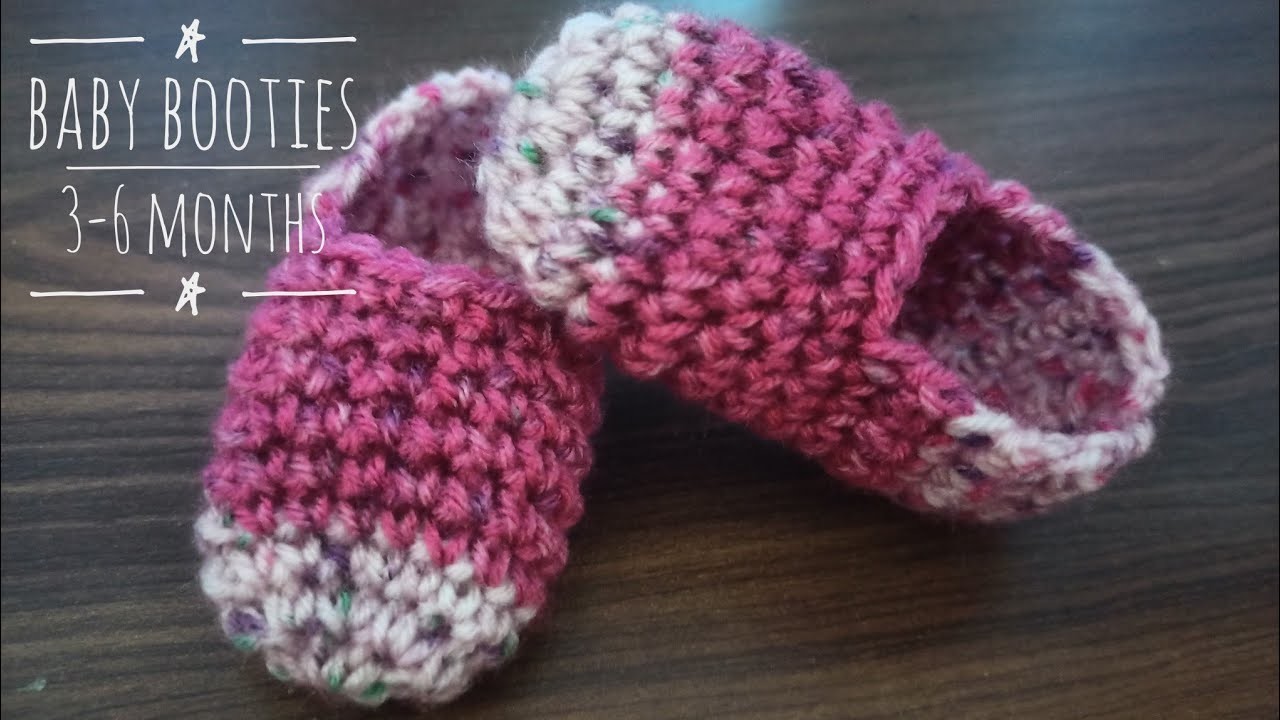 How to crochet baby booties (3-6 months) by gitanjali's tutorial