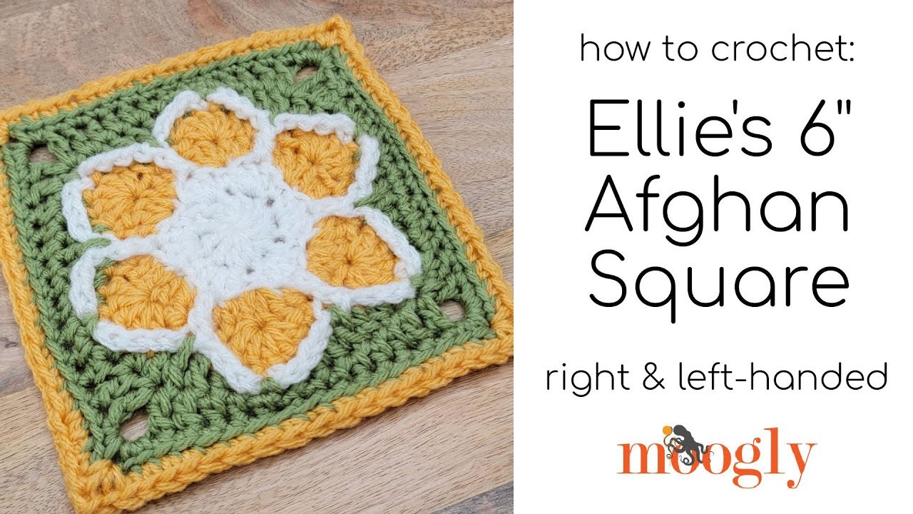How to Crochet: Ellie's 6 inch Afghan Square (Right Handed)