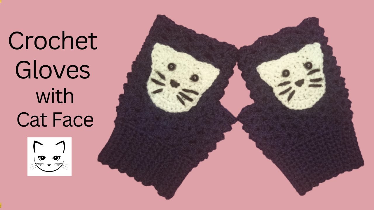 How to Crochet Gloves | Crochet Cat Face Gloves | کروشیہ کے دستانے | Easy method for beginner