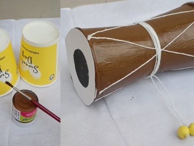 How to make a damru with a paper cup | Diy Paper Cup Craft | Shiv damru | Shivratri Craft Ideas