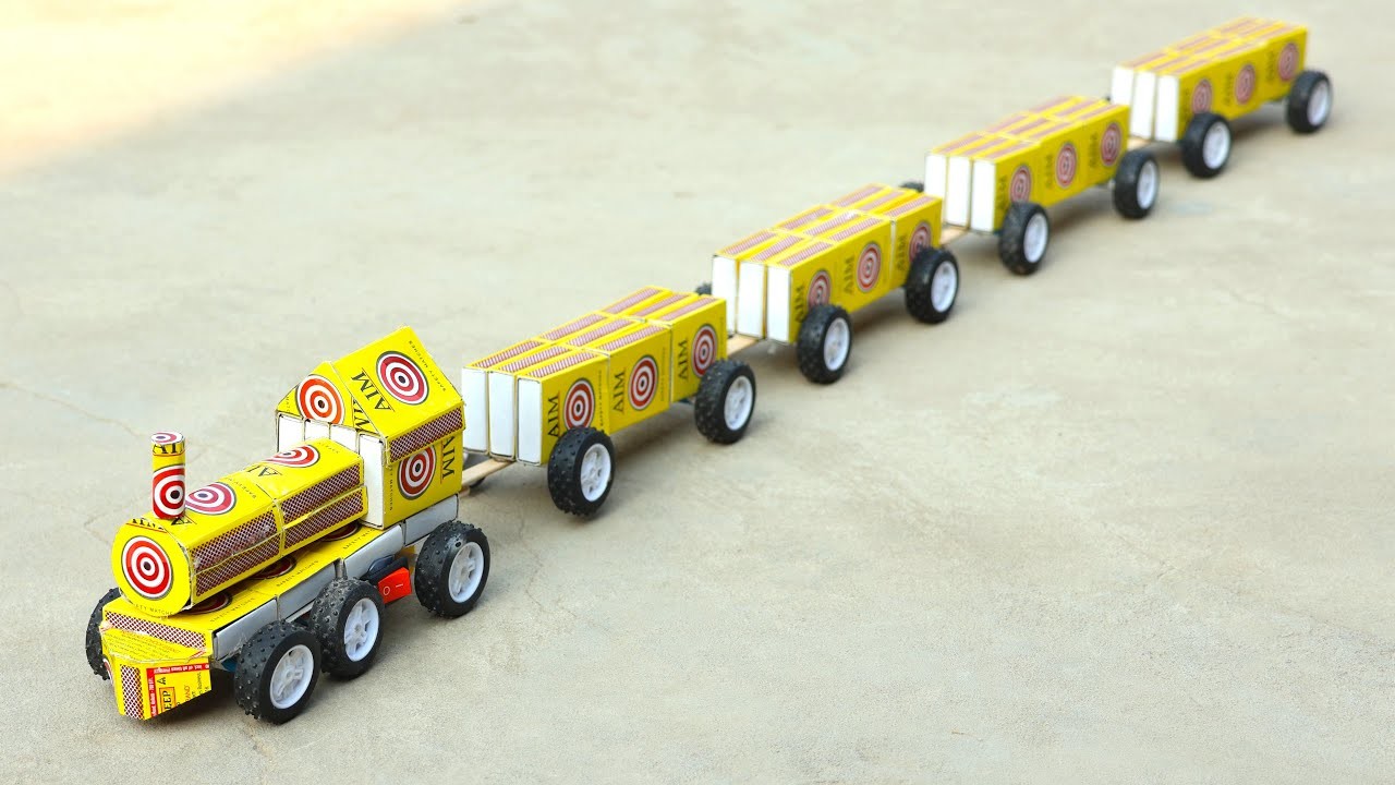 How to Make Matchbox Train at Home - DIY Amazing Toys - DC Motor Ideas