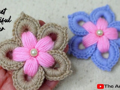 Interesting and Beautiful Crochet Flower Tutorial for Beginners