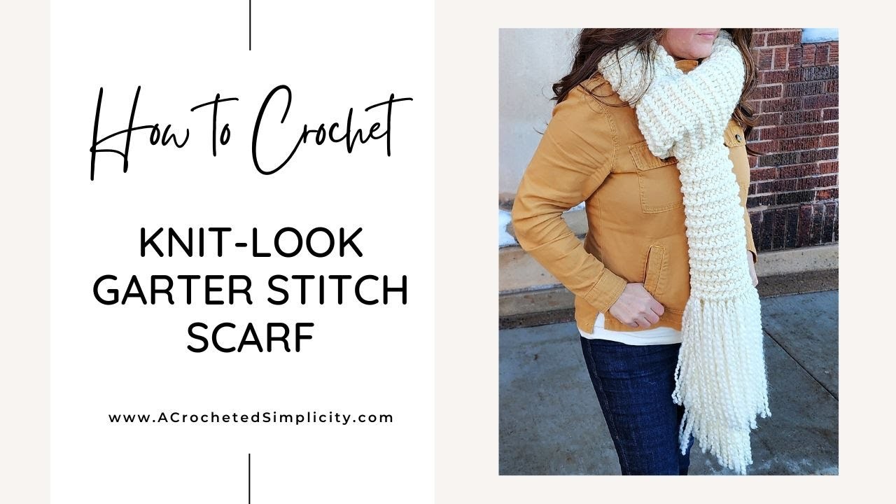 Knit Look Crochet Garter Stitch Scarf
