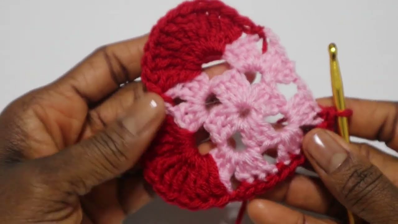 PERFECT ???? How to Crochet a granny square heart | Gift Coaster Crochet | small but meaningful gift