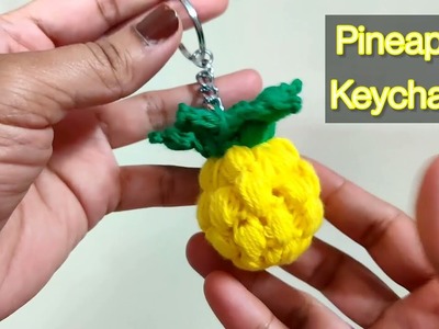 Pineapple keychain. easy for beginners. tutorial. crochet #keychain #diy