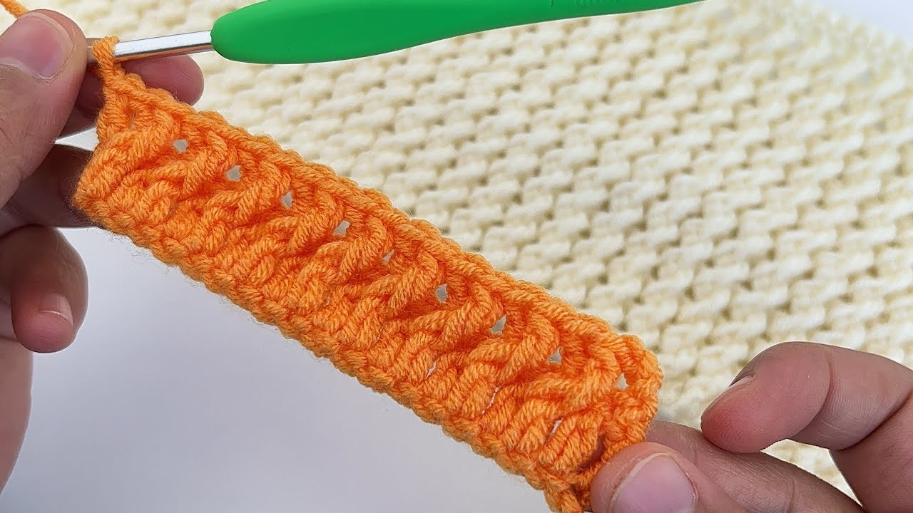 Super Easy Tunisian Knitting.Easy Crochet Baby Blanket
