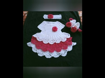 Very beautifull crochet baby dress#handmade #subscribe