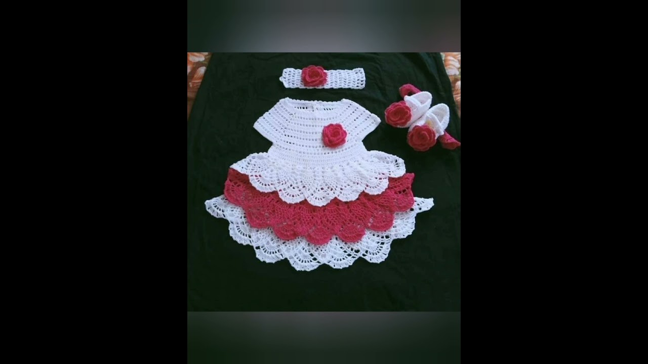 Very beautifull crochet baby dress#handmade #subscribe
