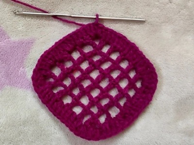 Very easy very beautyfull eye catching crochet knitting | WANDARFUL???????? Tunisian crochet for beginner