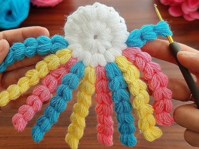 Very good ???? How to make eye-catching crochet placemat, coaster, bath fiber, placemat.