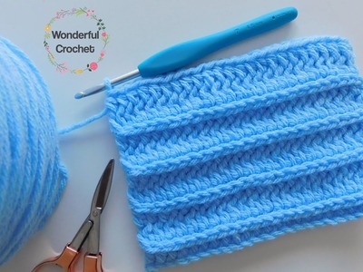 Wonderful Crochet STITCH. Easy crochet for beginners. Crochet patterns. How to crochet ✨